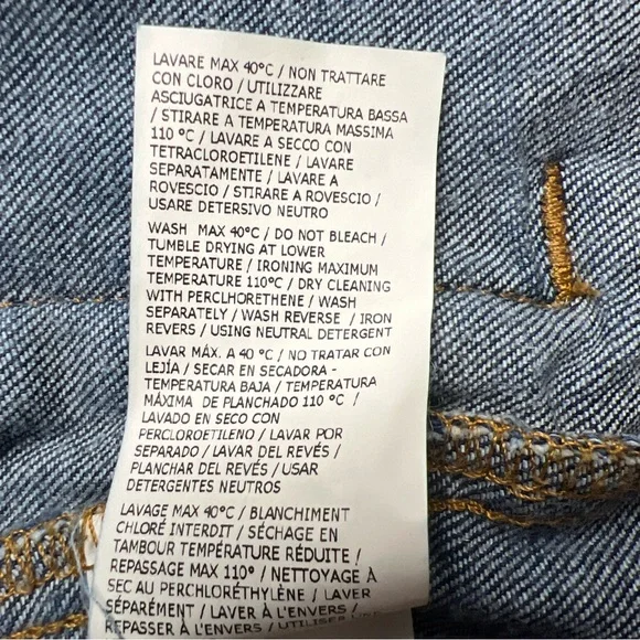 Rifle Denim Trucker Jacket Size Small Made in Italy Vintage Back Graphic RARE